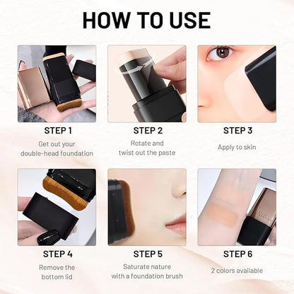 Korean 2 in 1 Glass Skin Foundation Stick